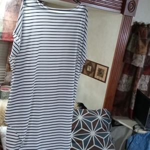 White and black swimsuit cover